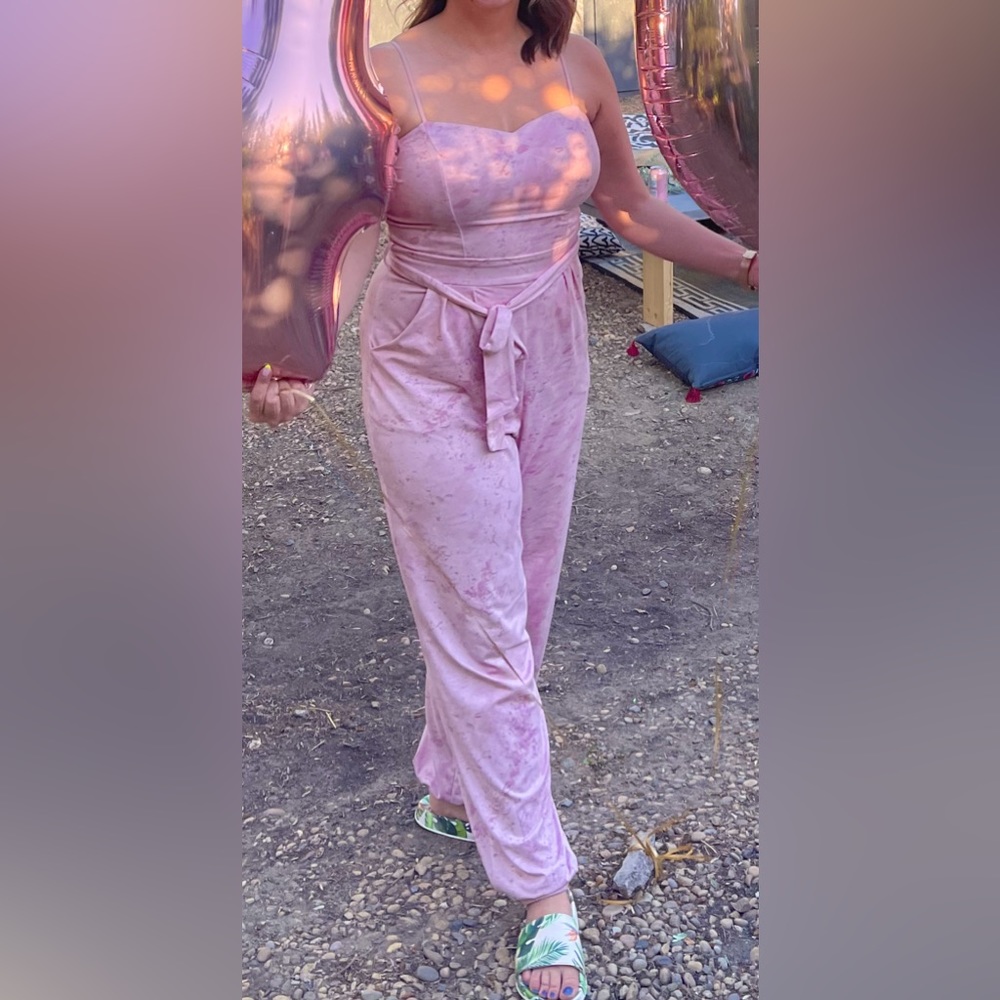 Buttery soft pink jumpsuit
